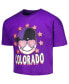 ფოტო #4 პროდუქტის Big Girls Purple Colorado Rockies Team Half Sleeve T-shirt