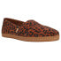 Фото #4 товара TOMS Alpargata Leopard Leather Wrapped Slip On Womens Brown Flats Casual 100167