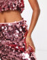 Фото #8 товара Collective the Label Petite exclusive disc sequin mini skirt co-ord in pink