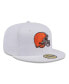 Фото #2 товара Men's White Cleveland Browns Omaha 59FIFTY Fitted Hat