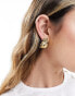 Фото #2 товара ASOS DESIGN 14k gold plated stud earrings with molten texture detail