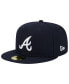 Фото #4 товара Men's Navy Atlanta Braves 2021 World Series Team Color 59FIFTY Fitted Hat