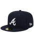 ფოტო #4 პროდუქტის Men's Navy Atlanta Braves 2021 World Series Team Color 59FIFTY Fitted Hat