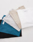 Фото #2 товара Topman 5 pack classic t-shirt in black, blue, grey marl, stone and white