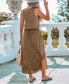 ფოტო #2 პროდუქტის Women's Neutral Marled Knit Maxi Beach Dress