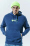 Фото #2 товара Air Sportswear Clup Hoodie Blue Standart Fit Kesim Lacivert Erkek Sweatshrit