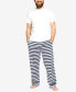 ფოტო #1 პროდუქტის Nautical Stripe Neutral Men's 2-Piece Pajama Set