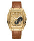 ფოტო #4 პროდუქტის Men's Echelon Chronograph Brown Genuine Calf Leather Watch, 41mm