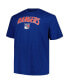 Фото #2 товара Men's Blue New York Rangers Big Tall Arch Over Logo T-Shirt