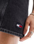 Фото #2 товара Tommy Jeans denim bandeau mini dress in black