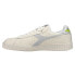 Фото #5 товара Diadora Game L Low Waxed Lace Up Mens Grey, Off White Sneakers Casual Shoes 178