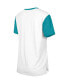 Women's White, Aqua Miami Dolphins Third Down Colorblock T-shirt