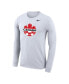 Men's White Canada Soccer Primary Logo Legend Performance Long Sleeve T-shirt