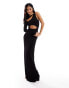 Фото #2 товара ASOS DESIGN one sleeve cut out maxi dress in black