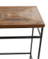 Metal Rustic Console Table with Brown Wood Top, 48" x 16" x 30"