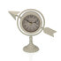 Фото #1 товара Настольные часы Versa Белый Полная стрела Металл (23 x 16 x 8 cm)