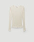 ფოტო #6 პროდუქტის Women's Long Sleeve Silk T-Shirt