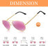 Фото #11 товара Женские солнцезащитные очки-авиаторы SODQW, зеркальные, поляризованные, модные, очки-авиаторы для вождения, рыбалки, золотая оправа, розовые линзы