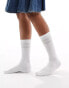 Фото #4 товара Vero Moda sporty ribbed socks in white and grey