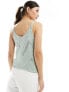 JDY broderie knit vest in mint M - фото #7