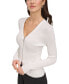 Фото #4 товара Women's Ribbed Zip-Front Sweater