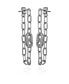 ფოტო #1 პროდუქტის Silver-Tone Cable Chain Link Dangle Drop Earrings