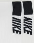 Nike Running unisex 2 pack multiplier socks in white and black