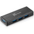 Фото #3 товара j5create JUH340 USB 3.0 4-Port Hub - USB 3.2 Gen 1 (3.1 Gen 1) Micro-B - USB 3.2 Gen 1 (3.1 Gen 1) Type-A - 5000 Mbit/s - Black - Aluminium - 0.6 m