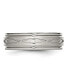 ფოტო #2 პროდუქტის Stainless Steel Brushed Polished Criss-cross 7mm Edge Band Ring