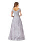 ფოტო #2 პროდუქტის Women's Long Sleeve Lace Ballgown