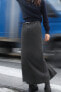 Midi skirt with elastic waistband