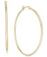 Фото #1 товара Large Gold Plated Polished Large Hoop Earrings