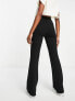 Фото #3 товара JDY high waisted flared trousers in black