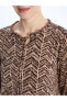 Фото #8 товара LCW Grace Bağlamalı Yaka Desenli Uzun Kollu Kadın Bluz