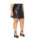 Plus Size Lanie Faux Leather Skirt