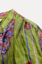 Фото #5 товара Блуза из ткани рами с принтом — zw collection ZARA