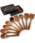 Фото #1 товара 9-Piece Teak Wooden Utensils for Cooking with Premium Gift Box