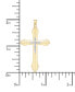 ფოტო #3 პროდუქტის Large Two-Tone Cross Pendant in 10k Gold