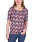 ფოტო #1 პროდუქტის Petite Short Sleeve Grommet Top