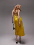 Topshop high neck cami midi dress in yellow 34 - фото #7