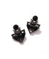 ფოტო #1 პროდუქტის Women's Black Triangle Cluster Drop Earrings