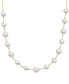 ფოტო #1 პროდუქტის Cultured Freshwater (6-1/2mm-8-1/2mm) Pearl Tin Cup 18" Necklace in 18k Gold-Plated Sterling Silver