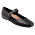 Фото #2 товара Trotters Sugar T1963-014 Womens Black Leather Slip On Mary Jane Flats Shoes