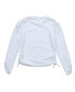 ფოტო #3 პროდუქტის Toddler, Child Girls White Rouched LS Rash Top