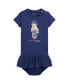 ფოტო #1 პროდუქტის Baby Girls Polo Bear Jersey T Shirt Dress
