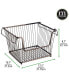 Фото #2 товара Stackable Storage Basket with Handles, 6 Pack