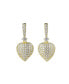 Gold-Tone Heart Drop Earrings