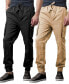 Фото #1 товара Men's Slim Fit Stretch Cargo Jogger Pants, Pack of 2