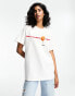 Фото #1 товара ASOS DESIGN oversized t-shirt with spritz graphic in white