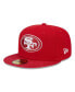 ფოტო #4 პროდუქტის Men's Scarlet San Francisco 49ers Active Ballistic 59FIFTY Fitted Hat